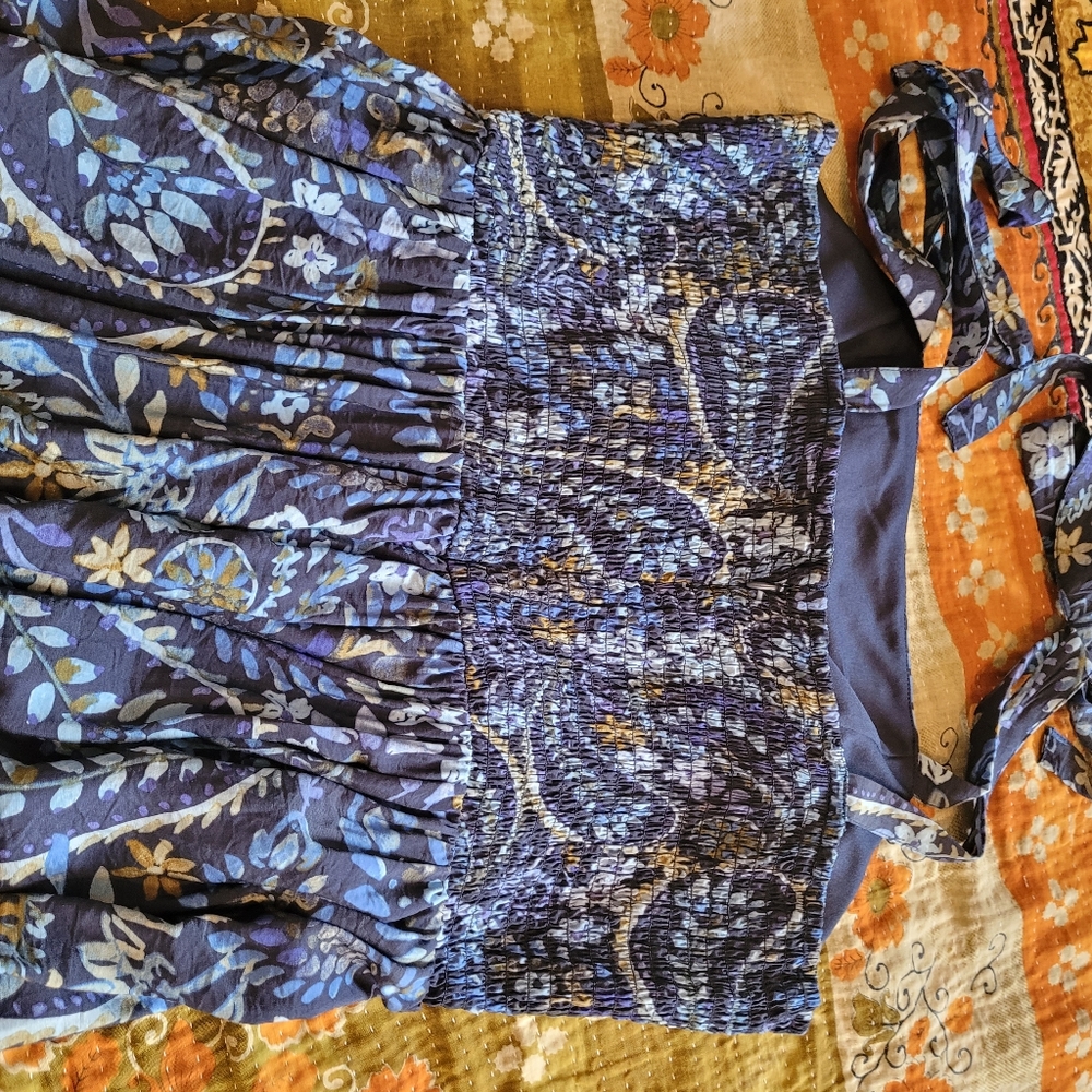 Floral Maxi Skirt in Navy Blue, Rachel Zoe, L, See Pics For Details - Picture 13 of 16